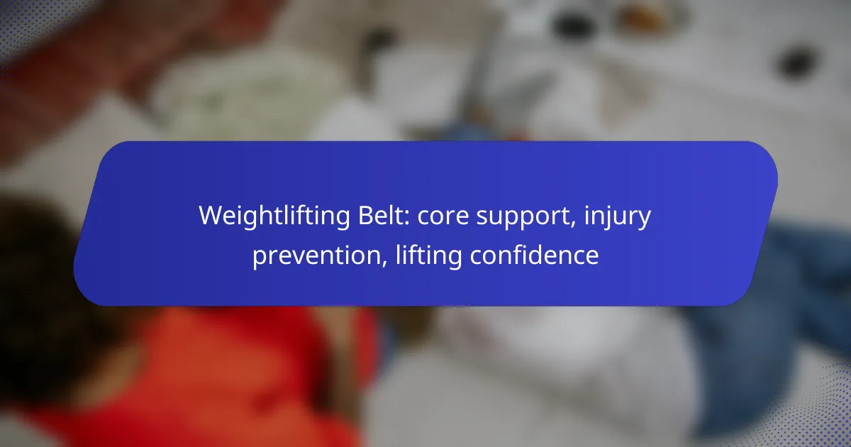 Weightlifting Belt: core support, injury prevention, lifting confidence