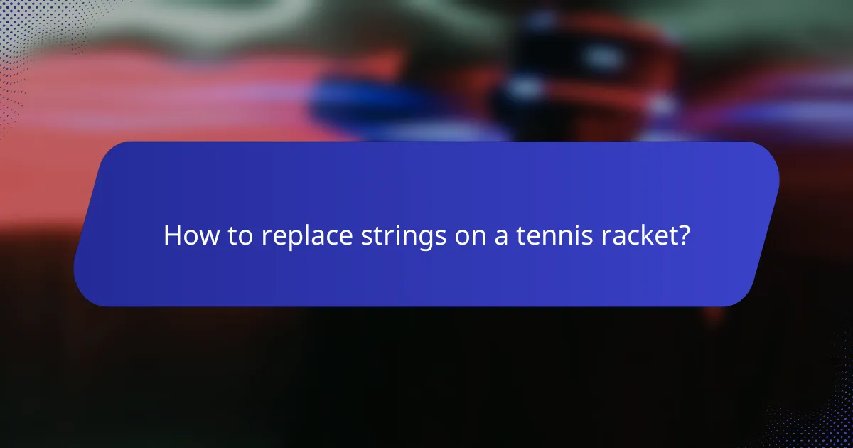 How to replace strings on a tennis racket?
