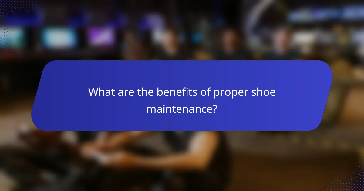 What are the benefits of proper shoe maintenance?